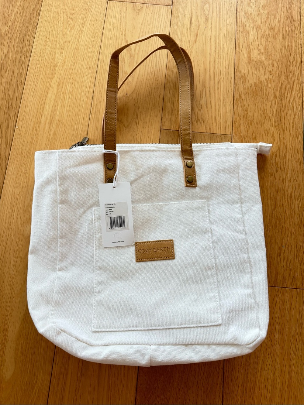 New with tag Cozy earth canvas tote bag 11x11